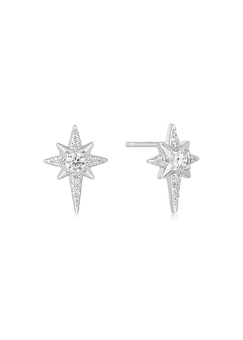 ANIA HAIE DAINTY SILVER EIGHT POINTED STAR STUD EARRINGS E065-02H