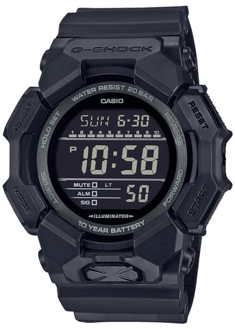 CASIO G-SHOCK RUGGED DIGITAL BLACK RESIN BAND GD010-1A1