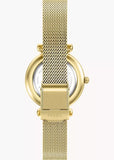 FOSSIL CARLIE MOTHER OF PEARL DIAL YELLOW GOLD MESH BAND ES5462