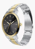FOSSIL MINIMALIST BLACK DIAL TWO-TONE BRACELET FS6182
