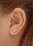 ANIA HAIE DUSK DIVAS SILVER MULTI SPARKLE CLIMBER EARRINGS E061-04H