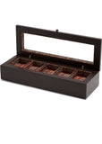 WOLF WM WATCH BOX 5 PIECE NEGRONI TWEED BROWN 800672