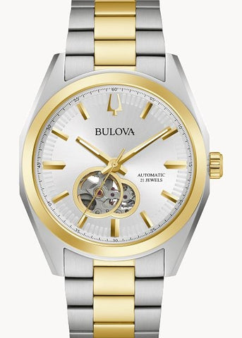 BULOVA GENTS SURVEYOR AUTOMATIC BI-TONE BRACELET 98A284