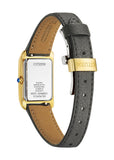 CITIZEN LADIES ECO-DRIVE RECTANGULAR CASE LEATHER BAND EW5622-09P