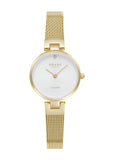 OBAKU DIAMANT PETITE-GOLD MESH BRACELET DIAMOND PATTERN DIAL V256SXGIMG