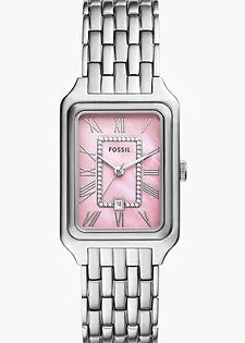 FOSSIL RAQUEL PINK DIAL STAINLESS STEEL BRACELET ES5401