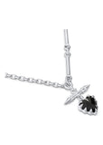 STOLEN GIRLFRIENDS CLUB LOVE CLAW BLACK ONYX FOB NECKLACE JWL26-LC-301