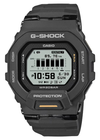 CASIO G-SHOCK G-SQUAD BLUETOOTH BLACK RESIN BAND GBD200-1A1