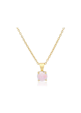 GEORGINI WISTERIA CREATED OPAL PENDANT GOLD NECKLACE IP1182G