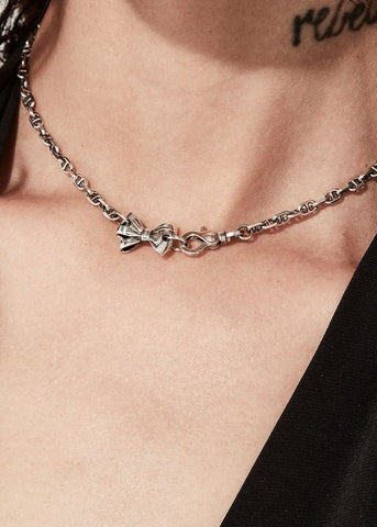 STOLEN GIRLFRIENDS CLUB PIERCED BOW NECKLACE JWL1-26-25