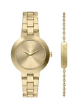 ARMANI EXCHANGE JACKIE GOLD GIFT BOX SET GOLD BRACELET AX7177SET