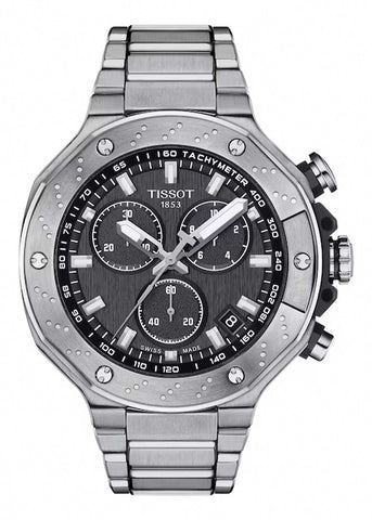 TISSOT SWISS T-RACE CHRONOGRAPH BLACK DIAL STAINLESS STEEL T141-417-11-051-01