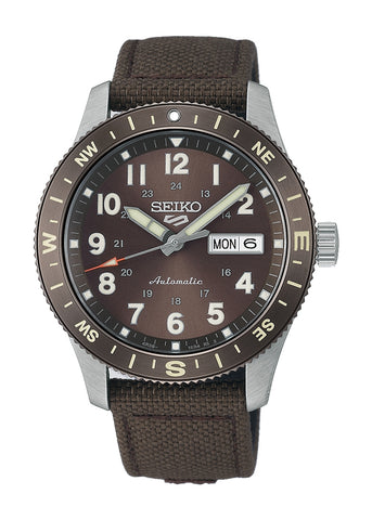 SEIKO 5 SPORTS FIELD SERIES AUTOMATIC BROWN NYLON BAND HDB009K