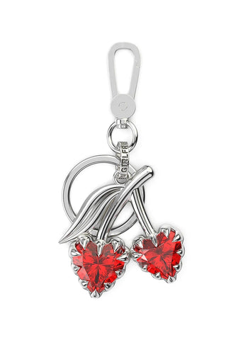 STOLEN GIRLFRIENDS CLUB LOVE CLAW CHERRY SILVER KEYRING A253