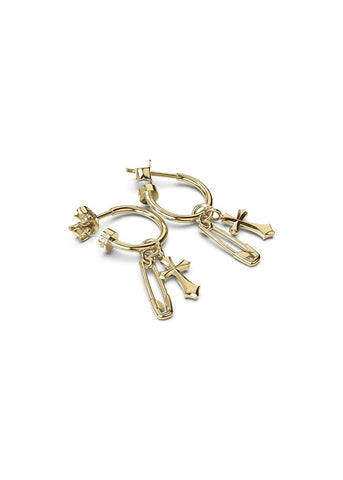 STOLEN GIRLFRIENDS CLUB GOTHIC PIN GOLD PLATED EARRINGS JWL1-26-19-GP
