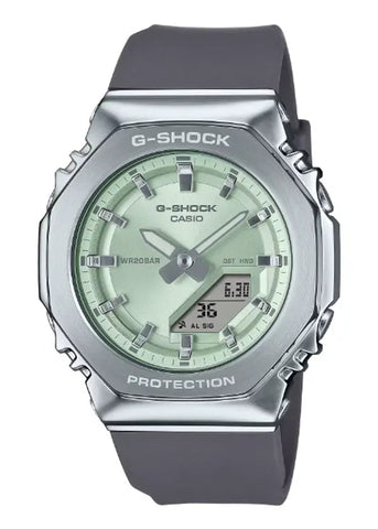 GMS2110 3A CASIO G SHOCK METAL GUARD DUO SLIM MID SIZE GREEN DIAL Goldsack Co