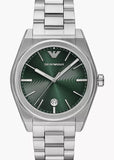 EMPORIO ARMANI FEDERICO GREEN DIAL STAINLESS STEEL BRACELET AR11621