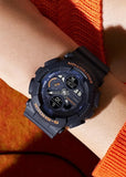 CASIO G-SHOCK DUO S SERIES ORANGE ACCENTS BLUE RESIN BAND GMAS140-2A2