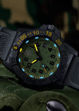 LUMINOX NSF GREEN DIAL BLACK BAND BOX SET BLACK NATO BAND XS.3517 NSF SET
