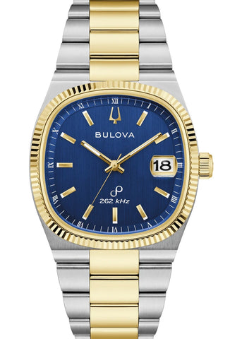 BULOVA GENTS CLASSIC SUPER SEVILLE BLUE DIAL TWO-TONE 98B462