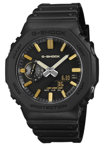 CASIO G-SHOCK DUO LUXE GOLD ACCENTS BLACK RESIN BAND GA2100LXB-1A9