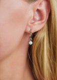 GEORGINI WISTERIA CREATED OPAL DANGLE HOOP EARRINGS SILVER IE1229W