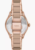 FOSSIL GILMORE BROWN DIAL BROWN CERAMIC BRACELET ROSE GOLD CE1133