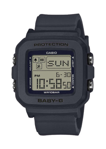 CASIO BABY-G DIGITAL SQUARE BLUE RESIN BAND & HEART HOLDER BGD10KH-2C