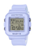 CASIO BABY-G DIGITAL SQUARE BLUE RESIN BAND & HEART HOLDER BGD10KH-2B