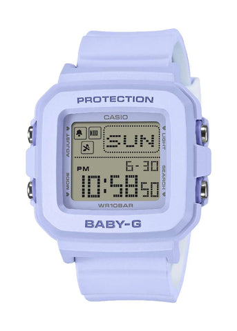 CASIO BABY-G DIGITAL SQUARE BLUE RESIN BAND & HEART HOLDER BGD10KH-2B