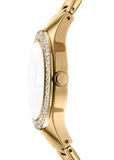 DKNY PARSONS GLITZ SILVER DIAL GOLD BRACELET DK1L025M0045