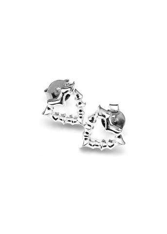 STOLEN GIRLFRIENDS CLUB JAGGED HEART STUD EARRINGS JWL1-25-10