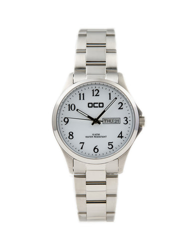 OCD WATCH WHITE DIAL SAPPHIRE GLASS STAINLESS STEEL BRACELET OCD 200.1