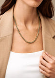 FOSSIL JEWELLERY ALL STACKED UP BOX LINK GOLD CHAIN NECKLACE JF04575710