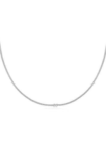 ANIA HAIE DUSK DIVAS SILVER CROSS STATION NECKLACE N061-05H