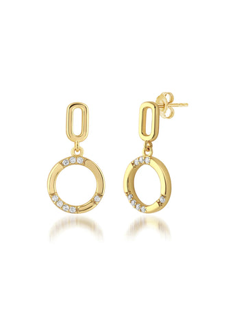 GEORGINI ALCHEMY AXIS EARRINGS GOLD IE1240G