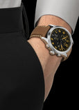 TISSOT SWISS GENTS CHRONOGRAPH L BLACK DIAL BEIGE LEATHER T116-417-16-052-01