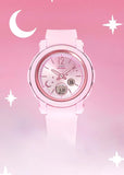 CASIO BABY-G DUO MOON & STARS SPARKLE DIAL PINK RESIN BAND BGA290DS-4A