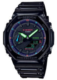 CASIO G-SHOCK CARBON CORE GUARD DUO SLIM RAINBOW BLACK SHINE GA2100RGB-1A