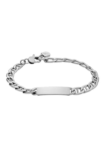 FOSSIL JEWELLERY ELLIS ID PLAQUE STAINLESS STEEL BRACELET JF04823040