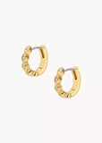 FOSSIL JEWELLERY ELLIS PAVE CRYSTAL GLITZ GOLD HOOP EARRING JF04913710