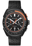 BULOVA GENTS CLASSIC RACER CHRONOGRAPH BLACK LEATHER BAND 98B428