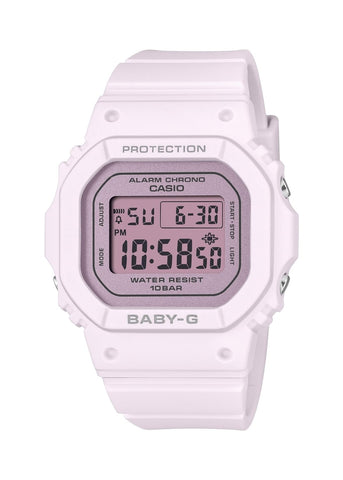 CASIO BABY-G DIGITAL SQUARE SMALL SIZE PINK BAND BGD565SC-4B