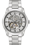 BULOVA GENTS CLASSIC SUTTON SKELETON DIAL STAINLESS STEEL 96A267