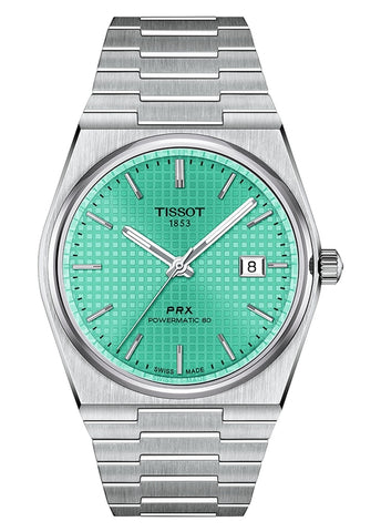 TISSOT SWISS GENTS T CLASSIC PRX POWERMATIC 80 MINT DIAL T137-407-11-091-01