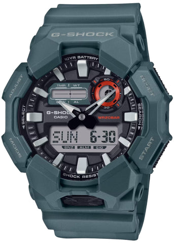 CASIO G-SHOCK RUGGED ANALOGUE / DIGITAL GREEN RESIN BAND GA010-2A