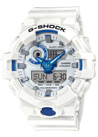 CASIO G-SHOCK ANALOGUE / DIGITAL SEA OF STAR GLOW WHITE BAND GA700HDS-7A