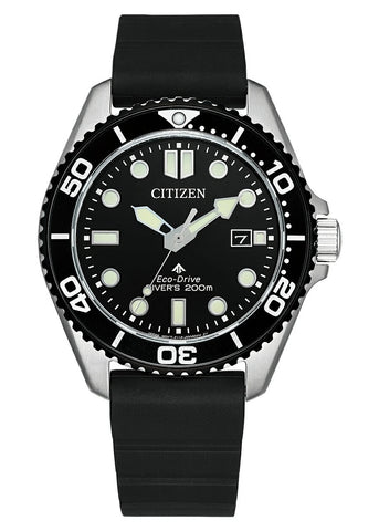 CITIZEN ECO-DRIVE PROMASTER DIVERS SEA BLACK BAND BN0266-07E
