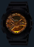 CASIO G-SHOCK RUGGED ANALOGUE / DIGITAL BLACK RESIN BAND GA110CD-1A9