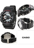 CASIO G SHOCK ANALOGUE / DIGITAL BLACK RESIN BAND GA110-1A